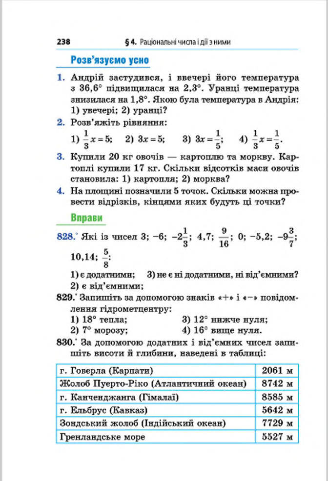 Підручник Математика 6 клас Мерзляк (Укр.) 2014