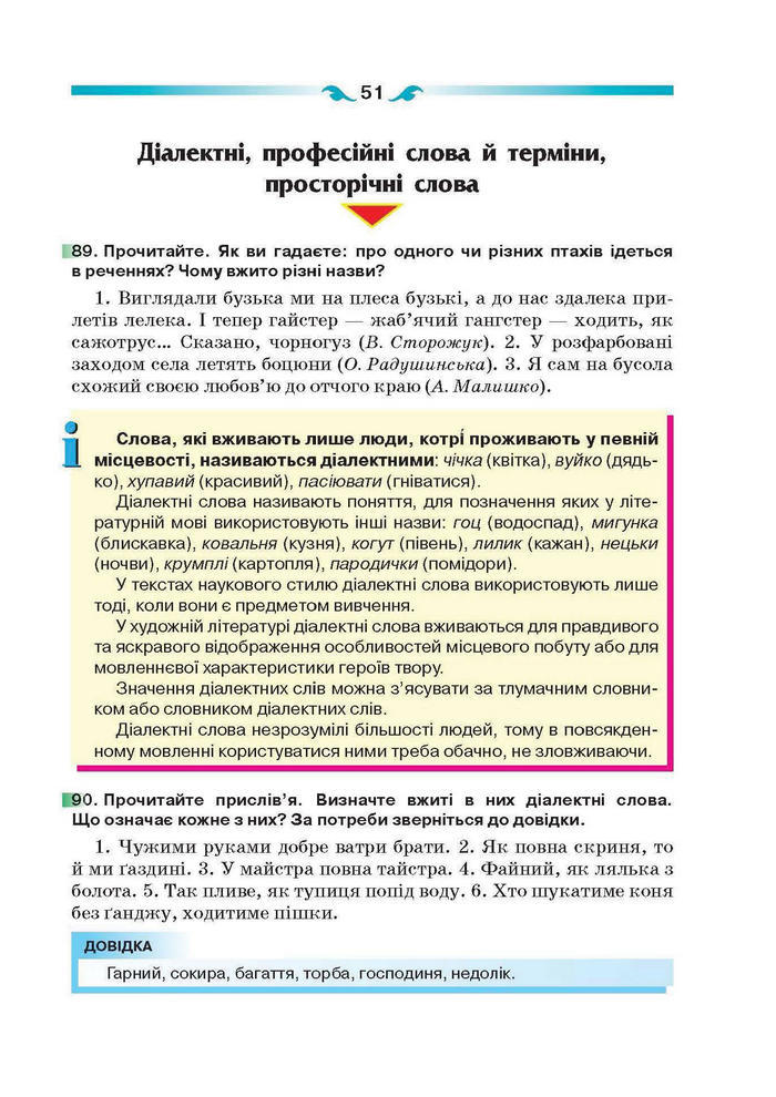 Підручник Українська мова 6 клас Глазова