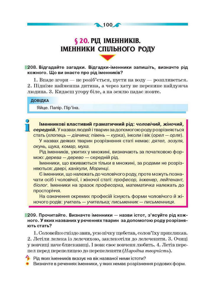 Підручник Українська мова 6 клас Глазова