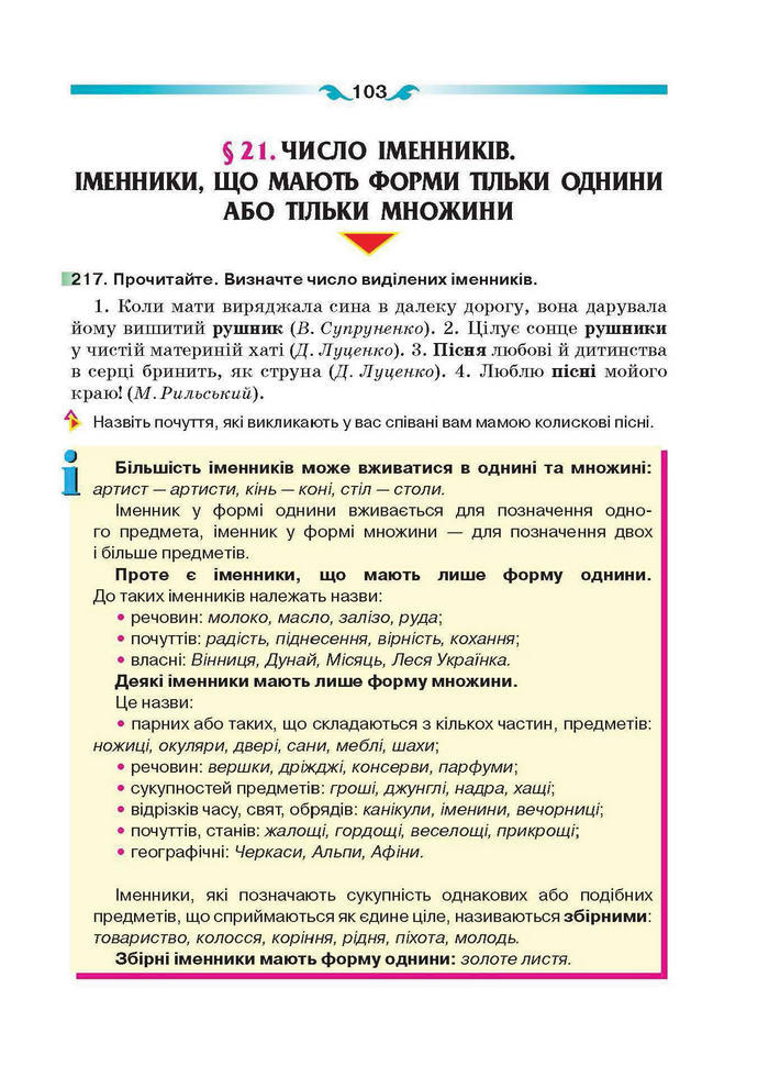 Підручник Українська мова 6 клас Глазова