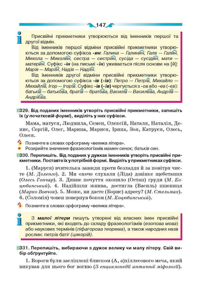 Підручник Українська мова 6 клас Глазова