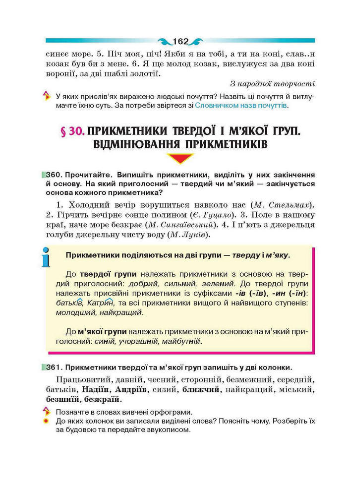 Підручник Українська мова 6 клас Глазова