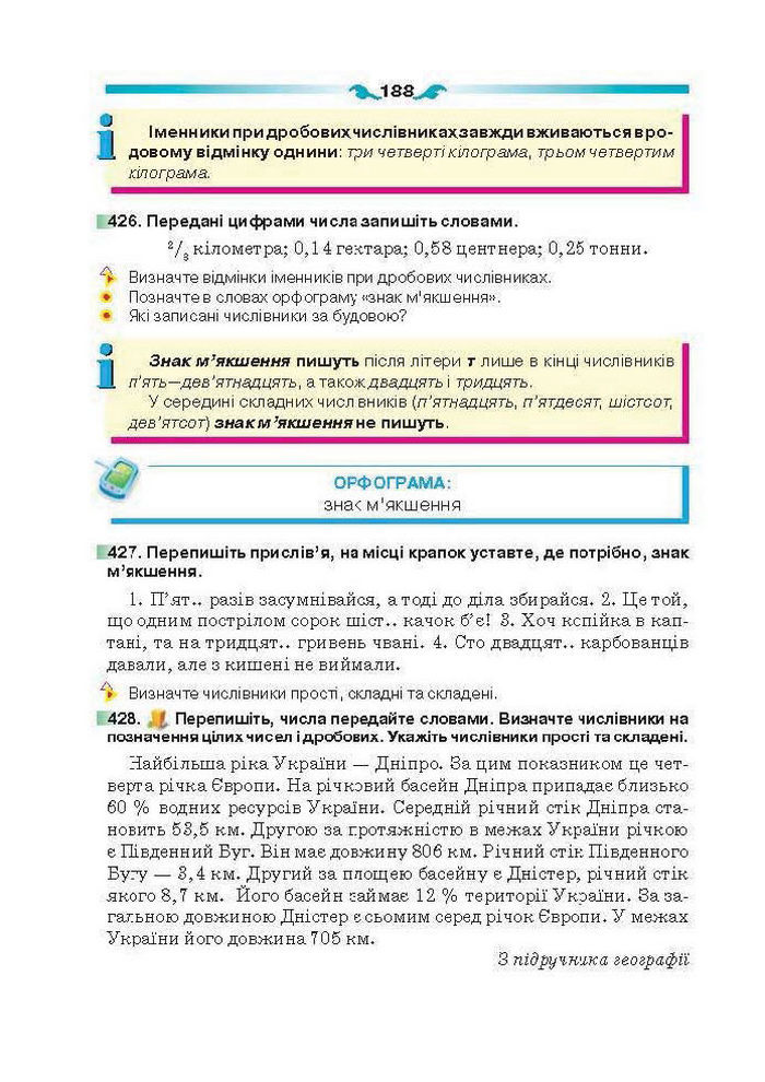 Підручник Українська мова 6 клас Глазова