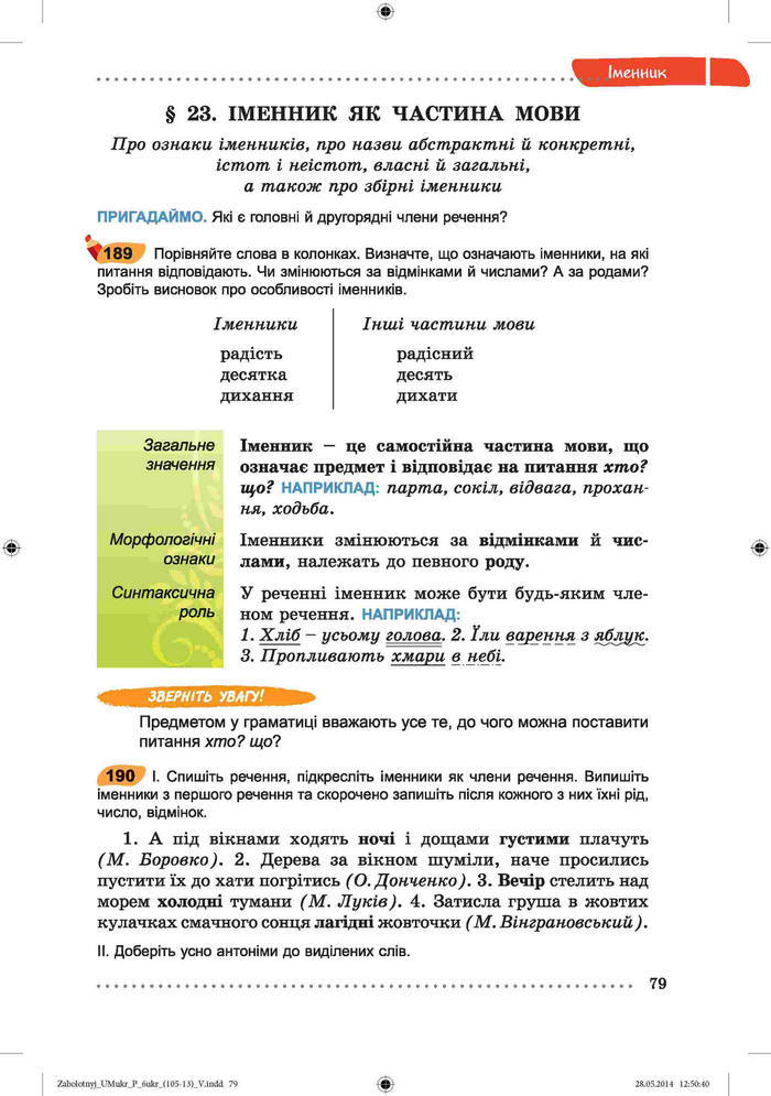 Підручник Українська мова 6 клас Заболотний