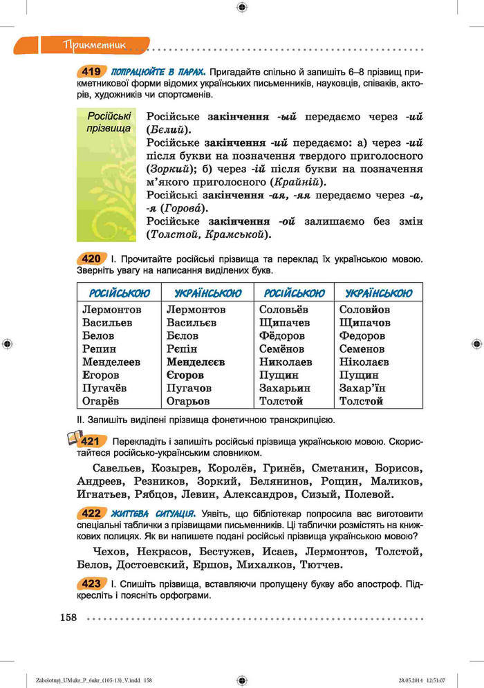 Підручник Українська мова 6 клас Заболотний