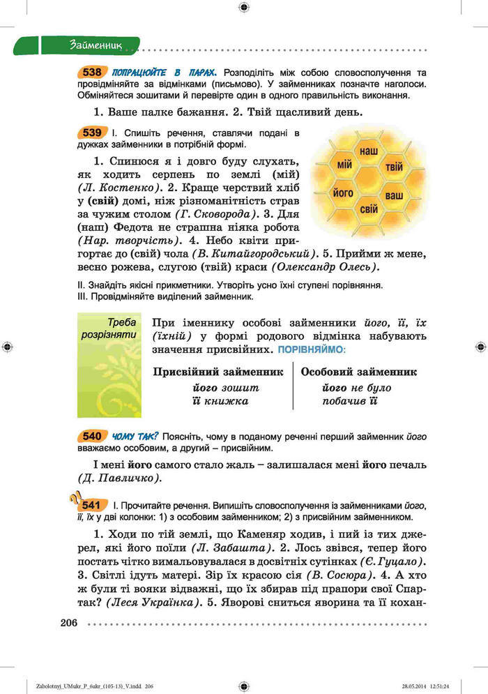 Підручник Українська мова 6 клас Заболотний