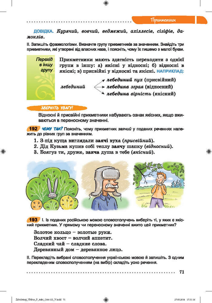 Українська мова 6 класc Заболотний (Рус.)