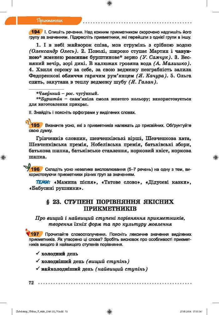 Українська мова 6 класc Заболотний (Рус.)