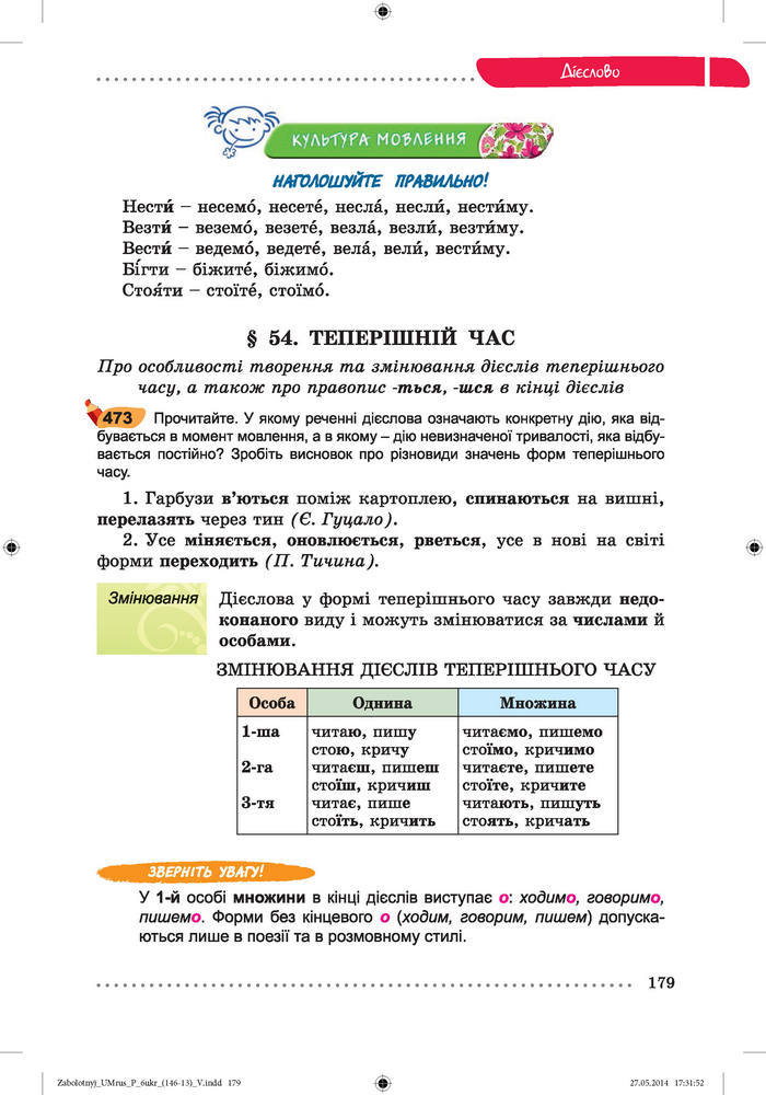 Українська мова 6 класc Заболотний (Рус.)