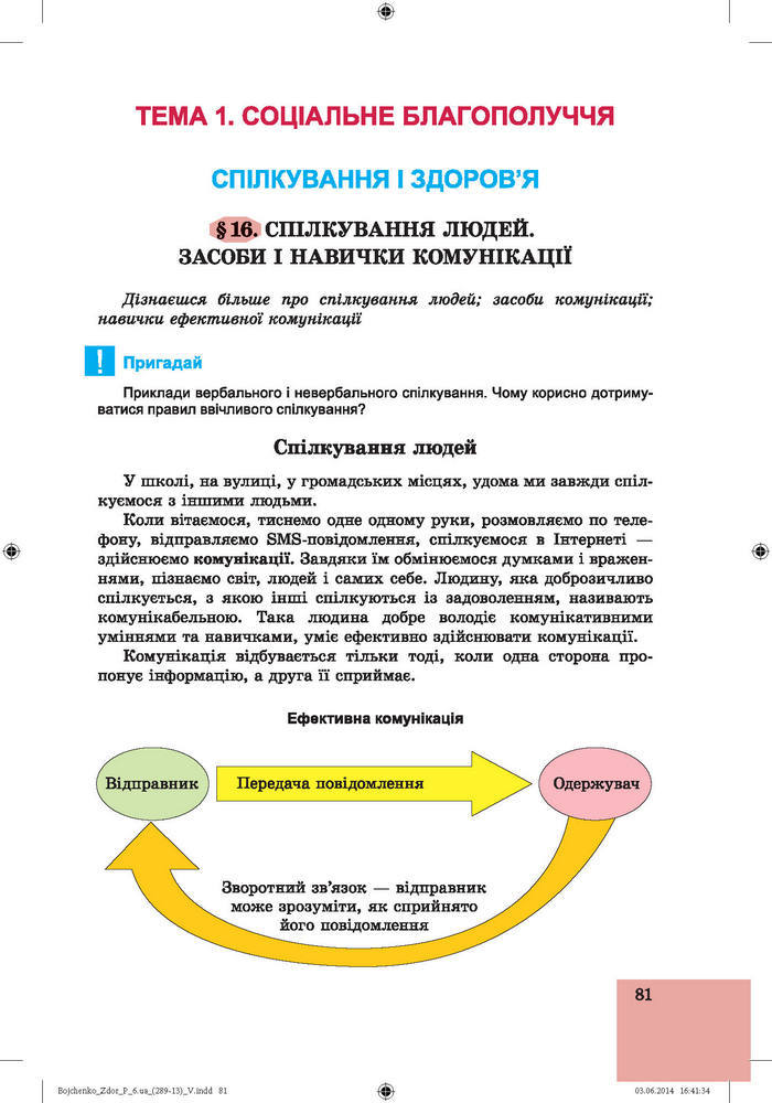 Підручник Основи здоров’я 6 клас Бойченко