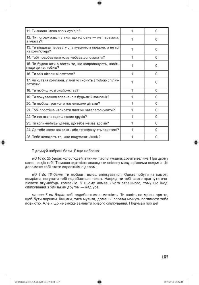 Підручник Основи здоров’я 6 клас Бойченко