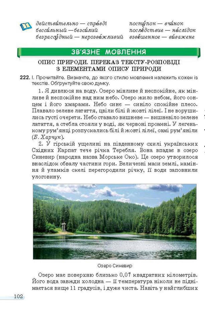 Учебник Українська мова 6 класс Ворон