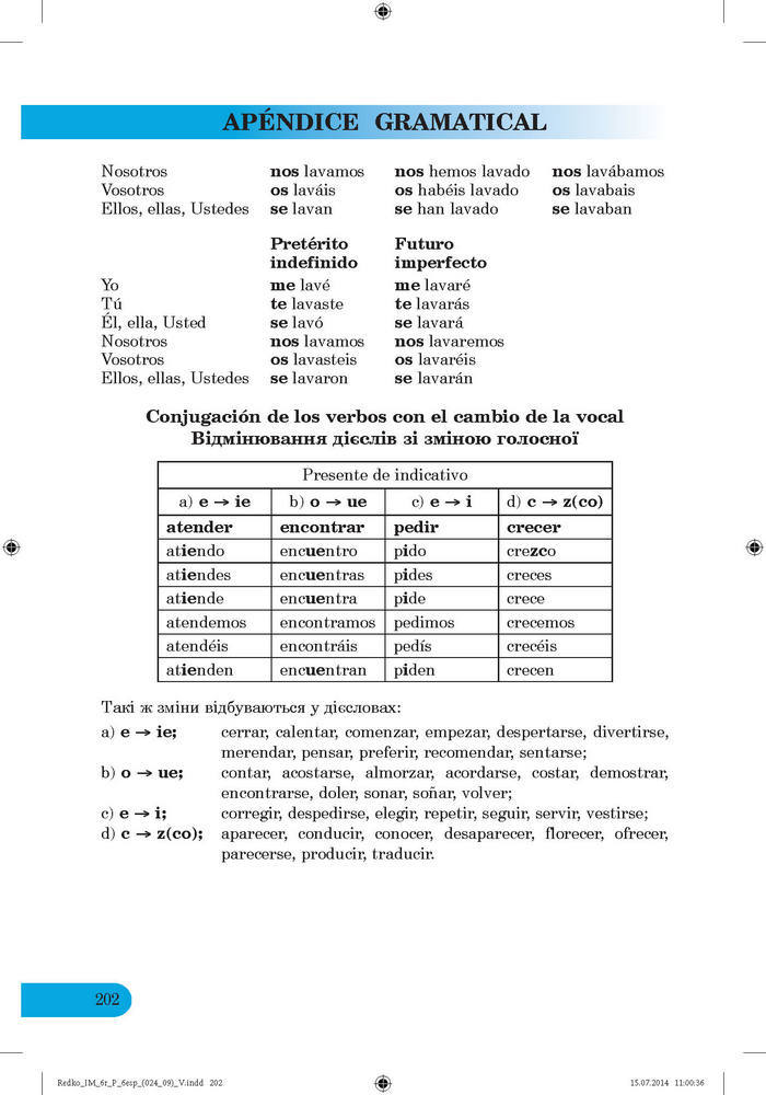 Іспанська мова 6 клас Редько (6 рік)