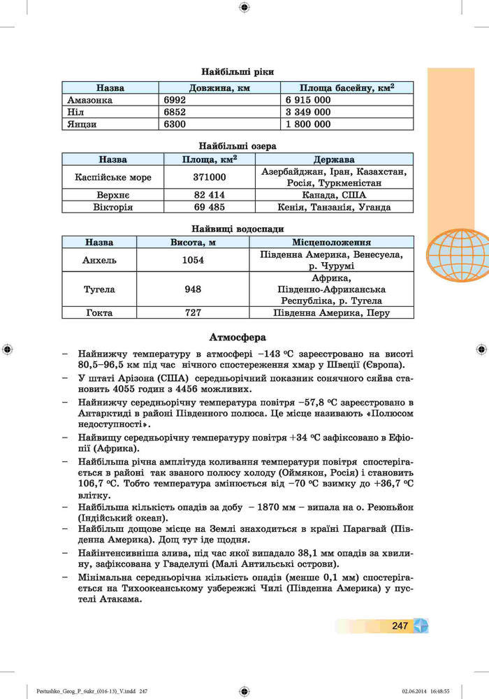 Підручник Географія 6 клас Пестушко