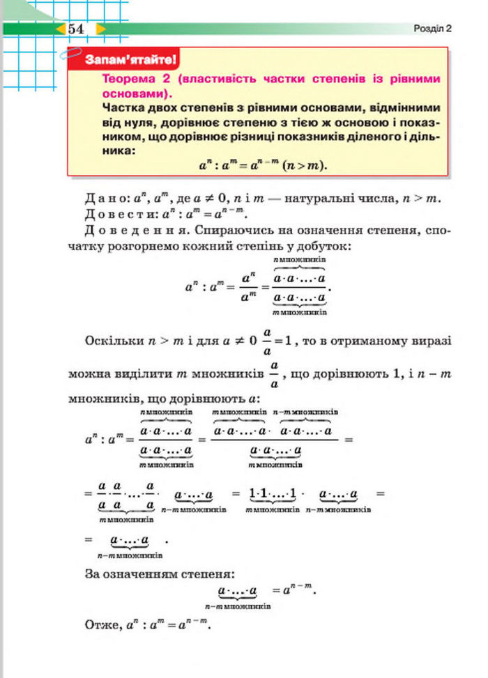 Підручник Алгебра 7 клас Тарасенкова 2015