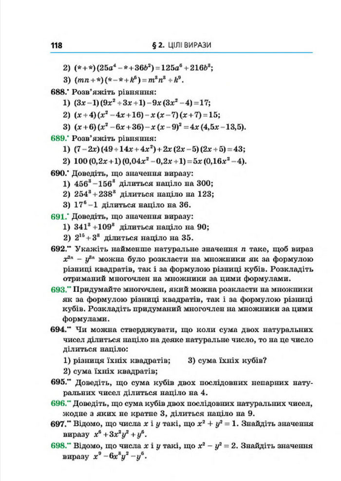 Підручник Алгебра 7 клас Мерзляк 2015 (Укр.)