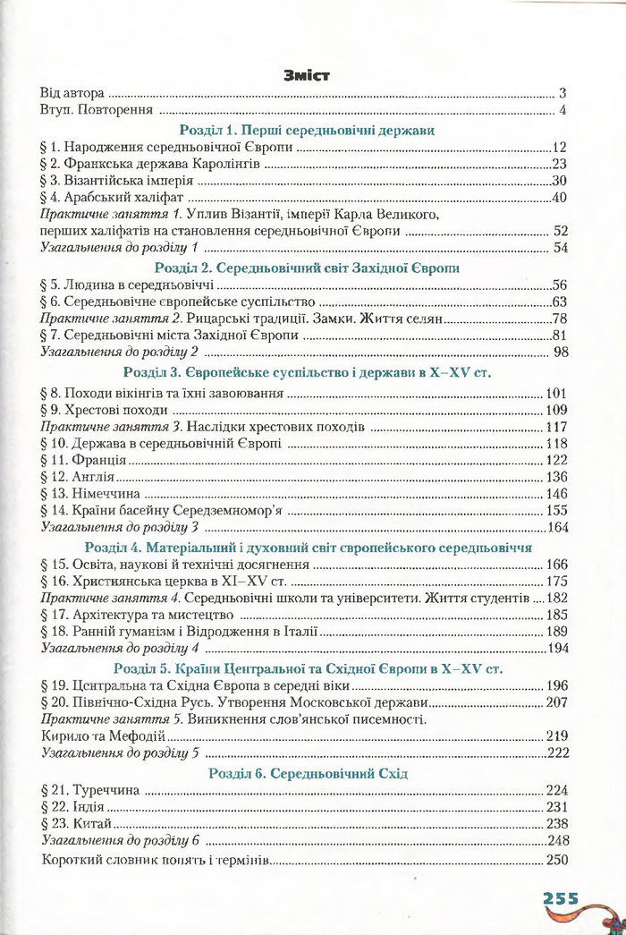 Всесвітня історія 7 клас Ліхтей 2015