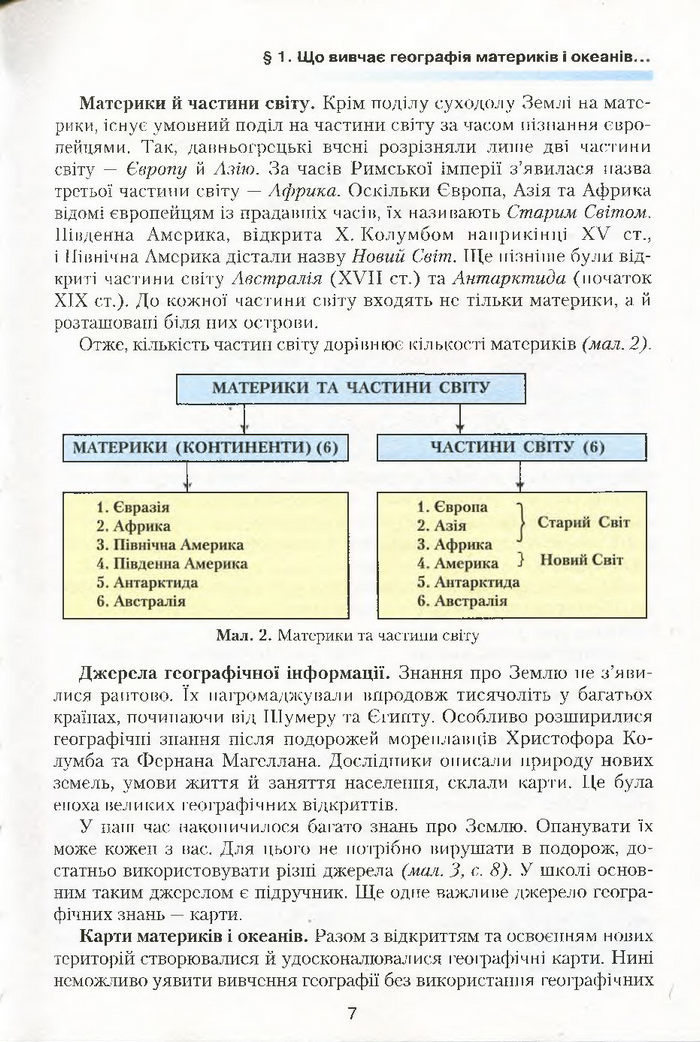 Підручник Географія 7 клас Кобернік 2015