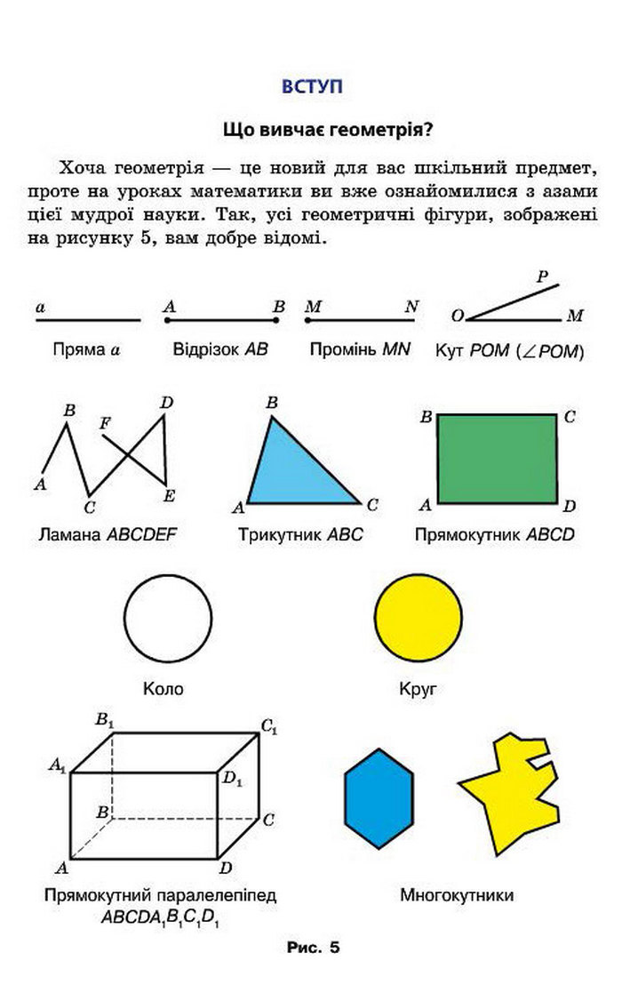 Підручник Геометрія 7 клас Мерзляк 2015