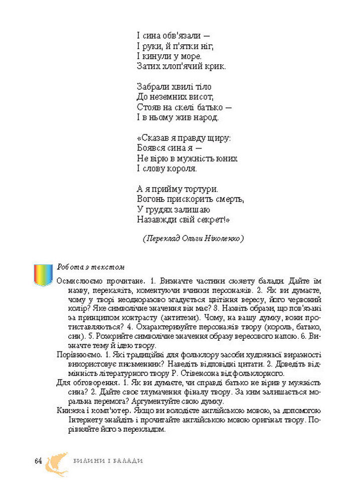 Підручник Світова література 7 клас Ніколенко 2015