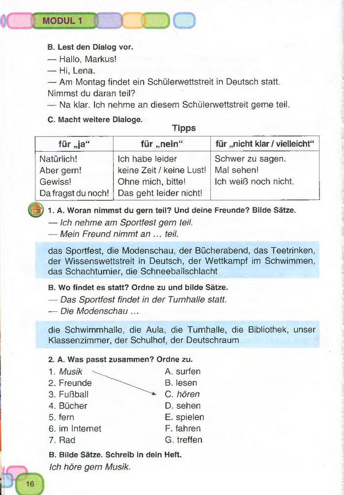 Підручник Німецька мова 7 клас Сидоренко 2015