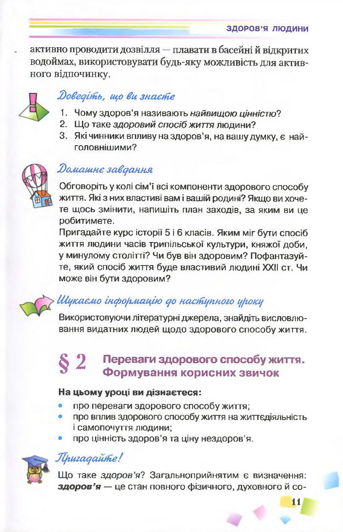 Підручник Основи здоров’я 7 клас Поліщук 2015