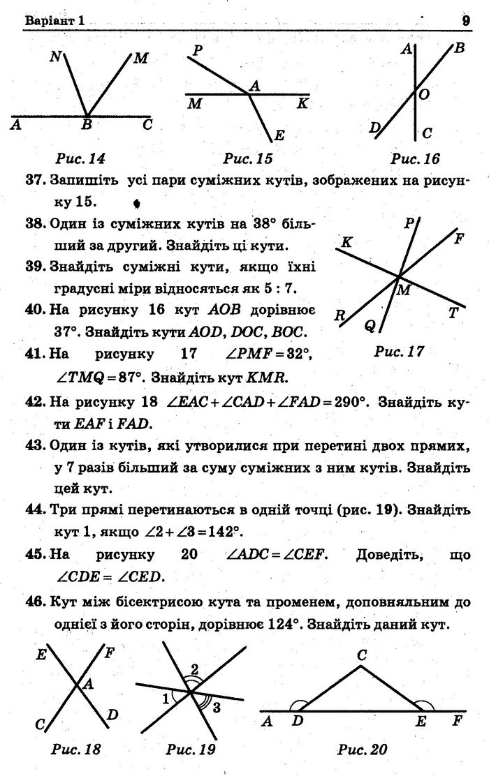 Збірник Геометрія 7 клас Мерзляк 2015