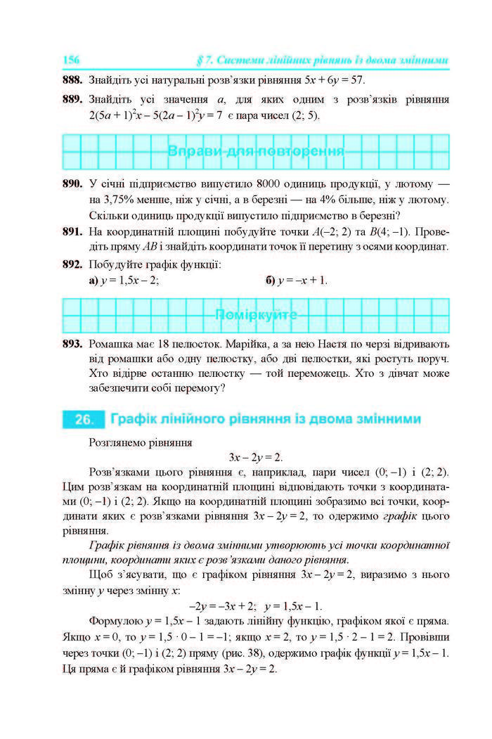 Підручник Алгебра 7 клас Кравчук 2015