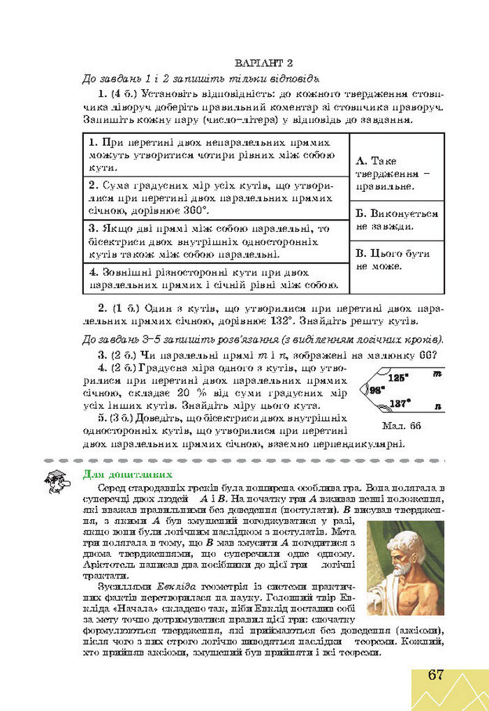 Підручник Геометрія 7 клас Апостолова 2015