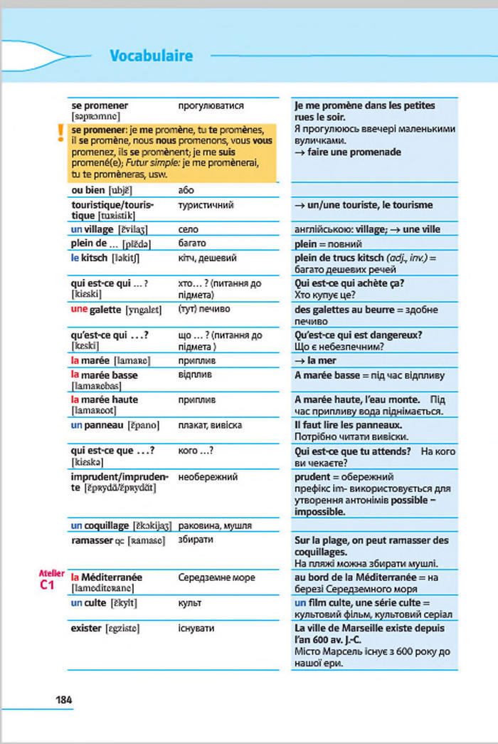 Французька мова 7 клас Клименко (3 рік) 2015