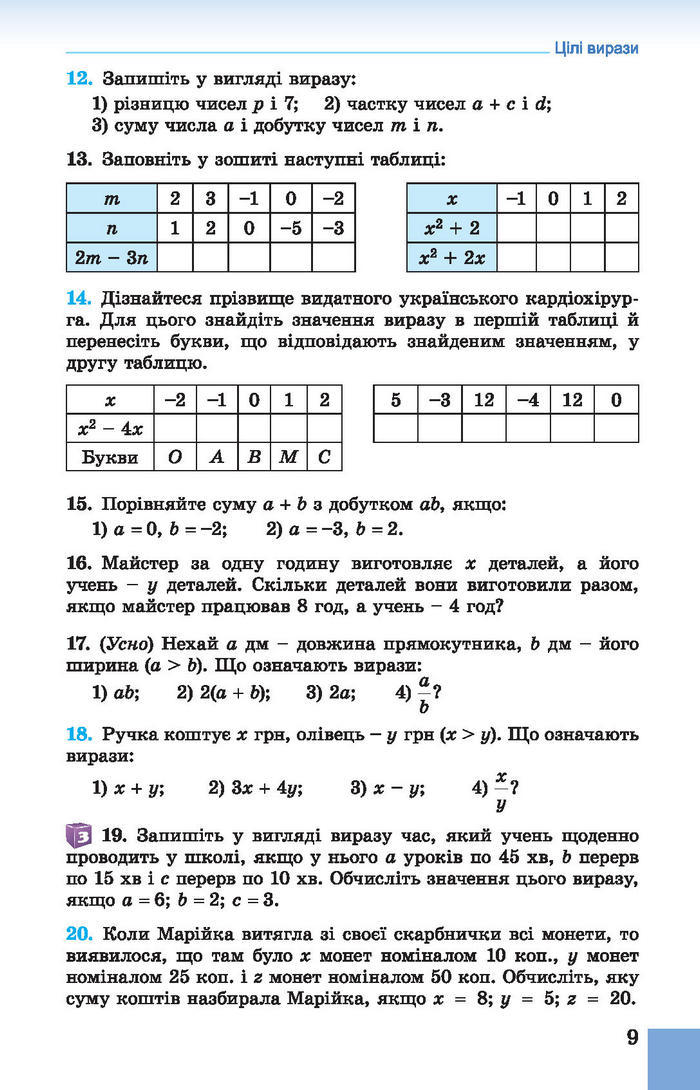 Підручник Алгебра 7 клас Істер 2015