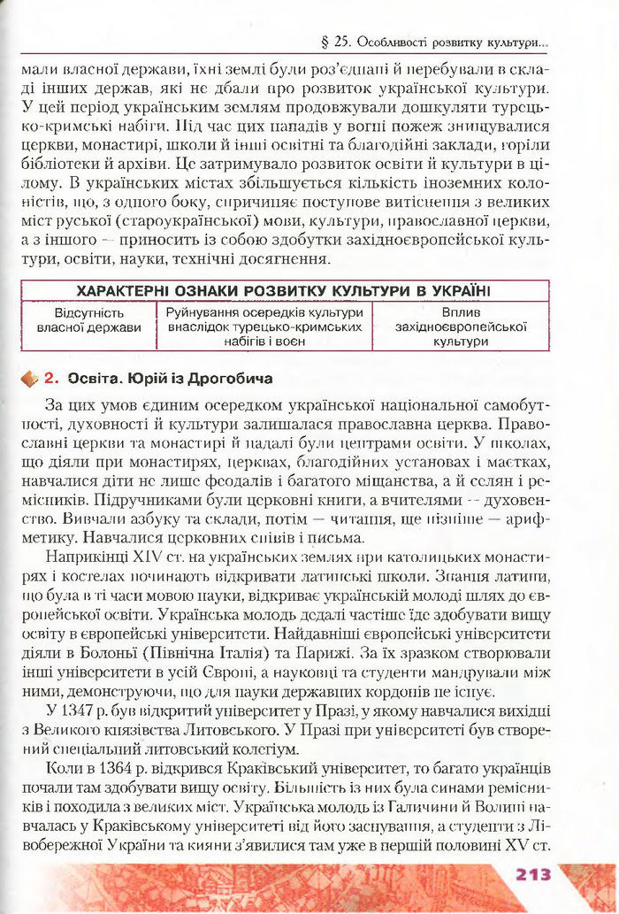 Підручник Історія України 7 клас Свідерський 2015