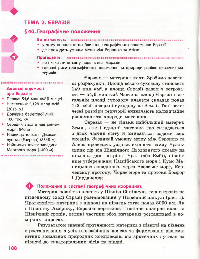 Підручник Географія 7 клас Довгань, Стадник (Укр.)