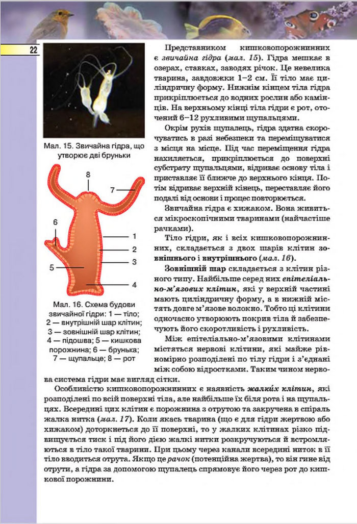 Підручник Біологія 7 клас Костіков 2015