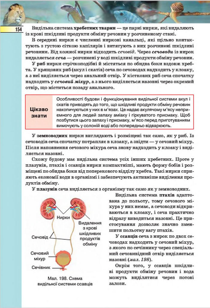 Підручник Біологія 7 клас Костіков 2015