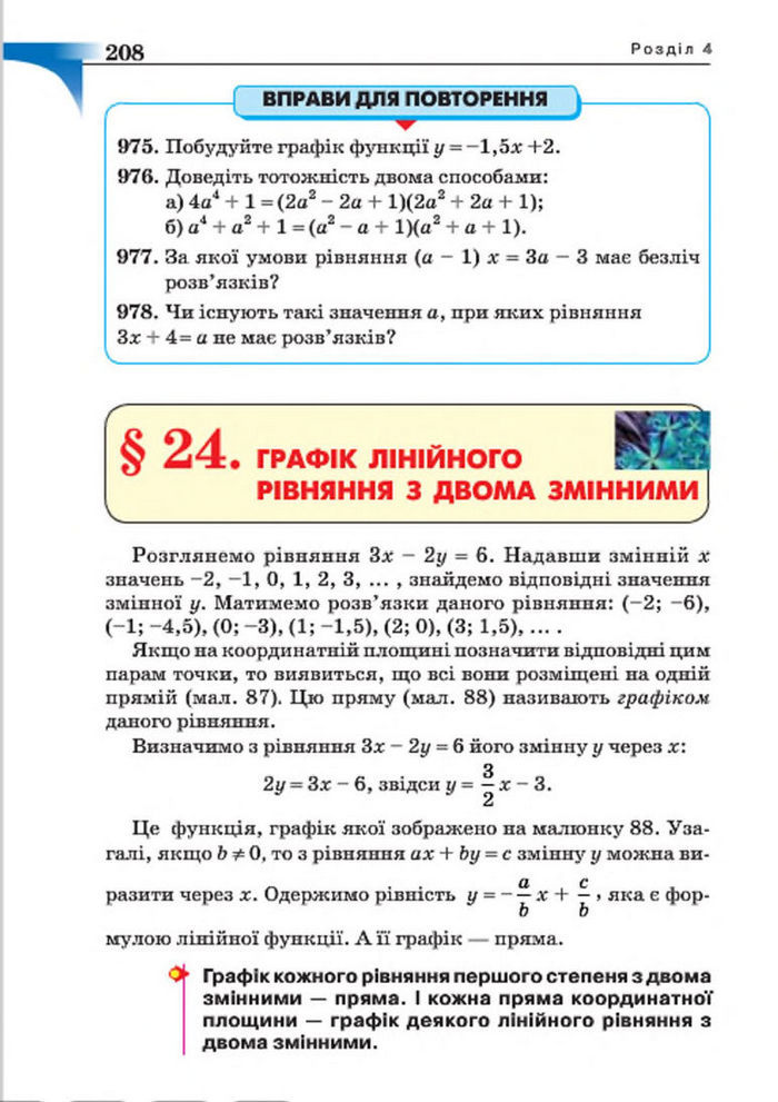 Підручник Алгебра 7 клас Бевз 2015