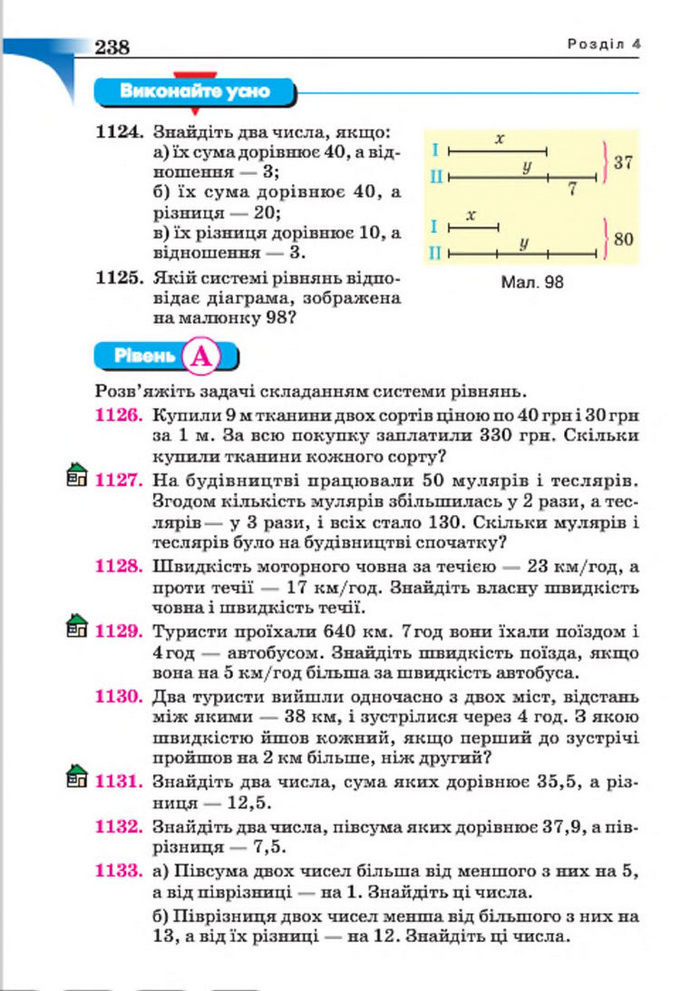 Підручник Алгебра 7 клас Бевз 2015