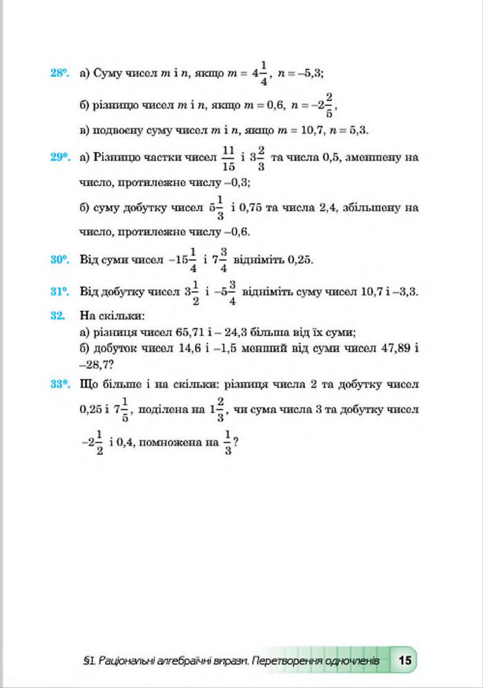 Підручник Алгебра 7 клас Мальований 2015