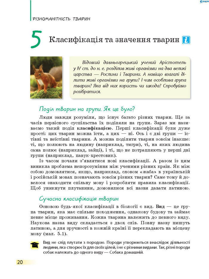 Підручник Біологія 7 клас Запорожець 2015