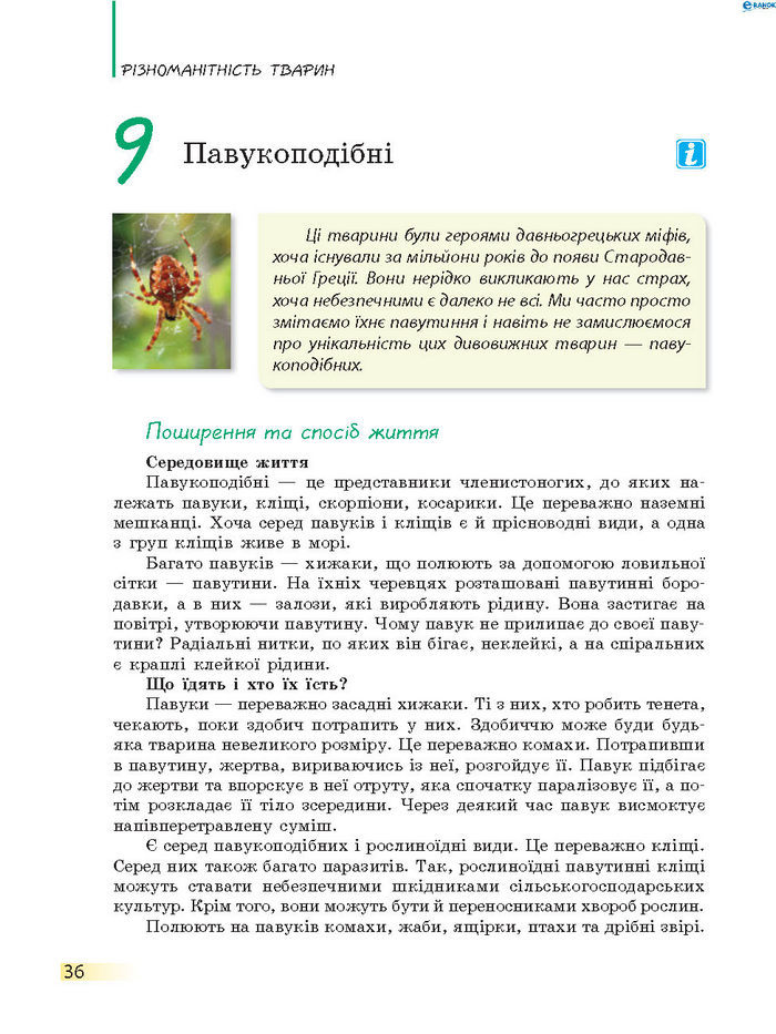 Підручник Біологія 7 клас Запорожець 2015