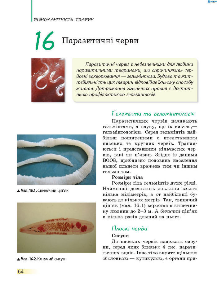 Підручник Біологія 7 клас Запорожець 2015