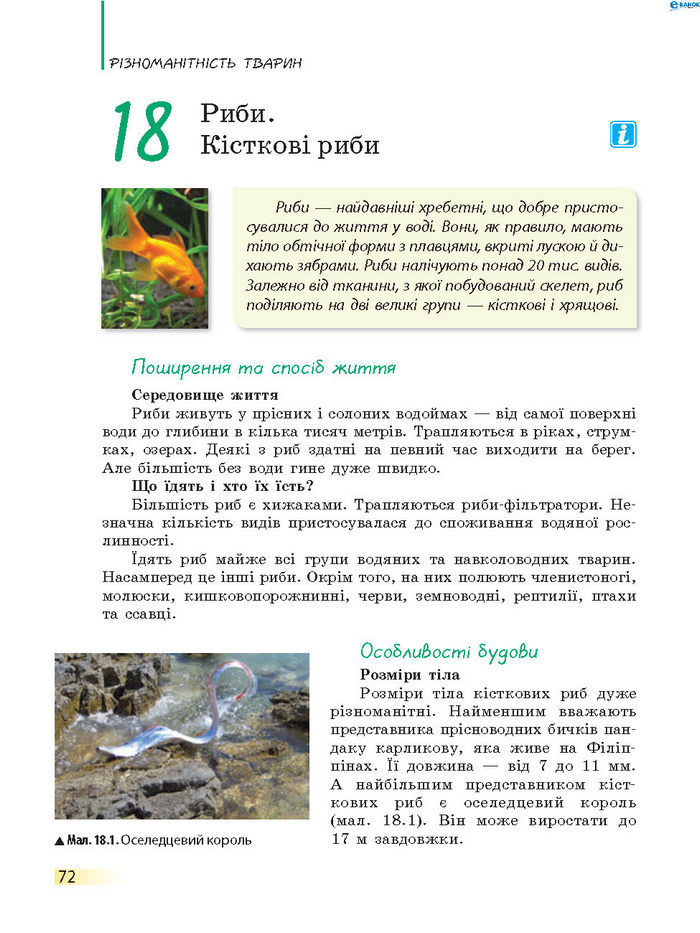 Підручник Біологія 7 клас Запорожець 2015