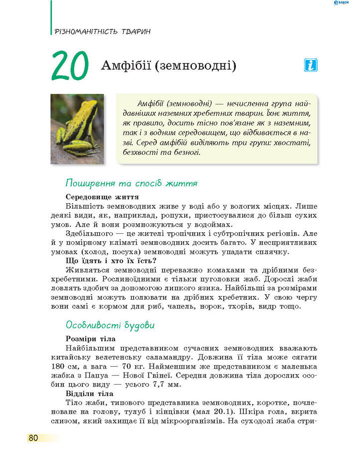 Підручник Біологія 7 клас Запорожець 2015