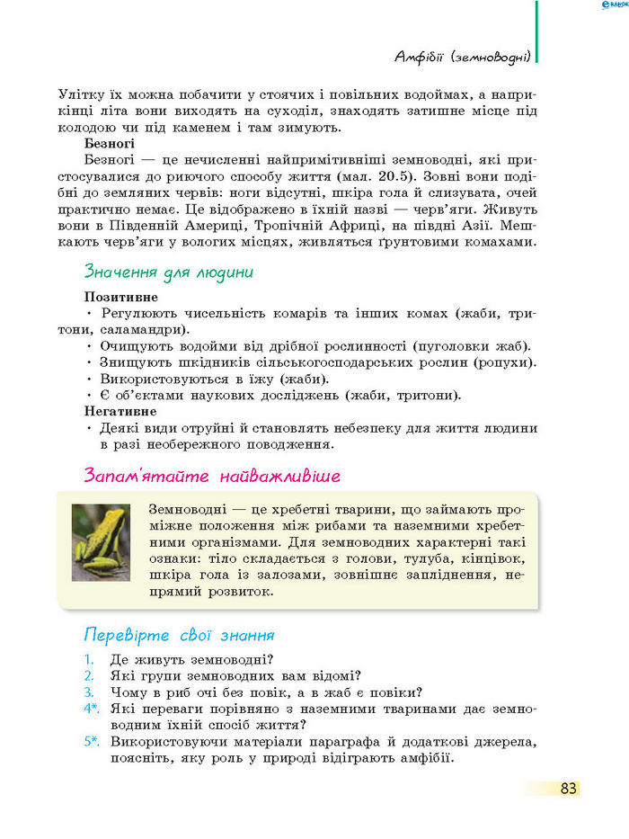 Підручник Біологія 7 клас Запорожець 2015