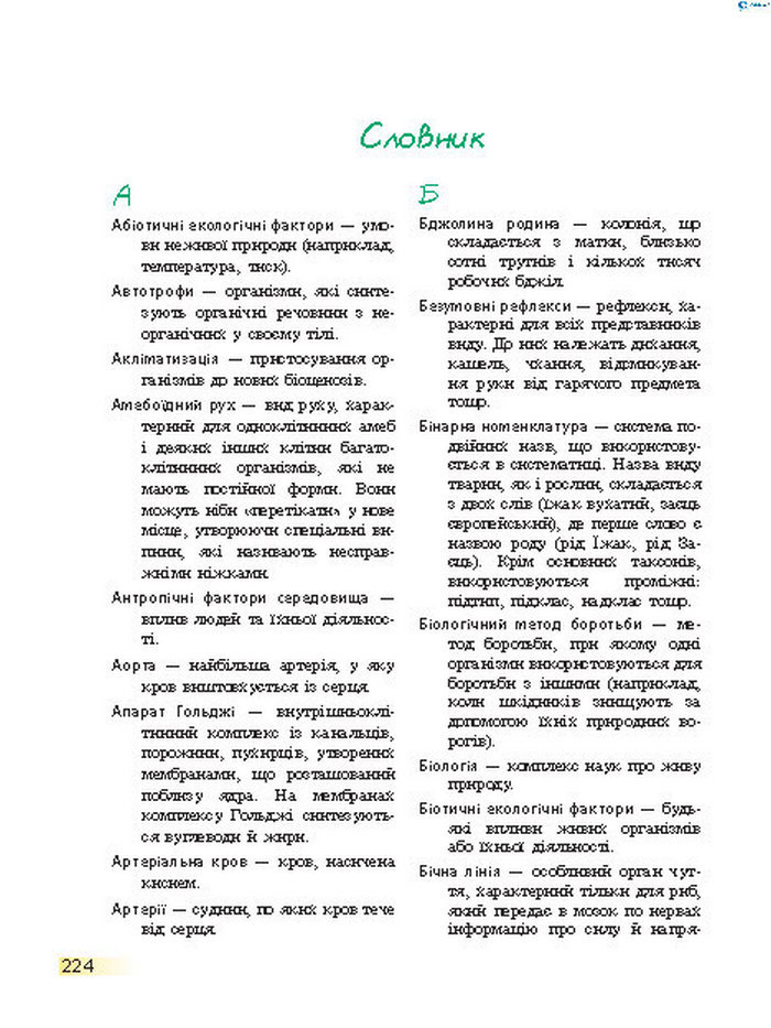 Підручник Біологія 7 клас Запорожець 2015