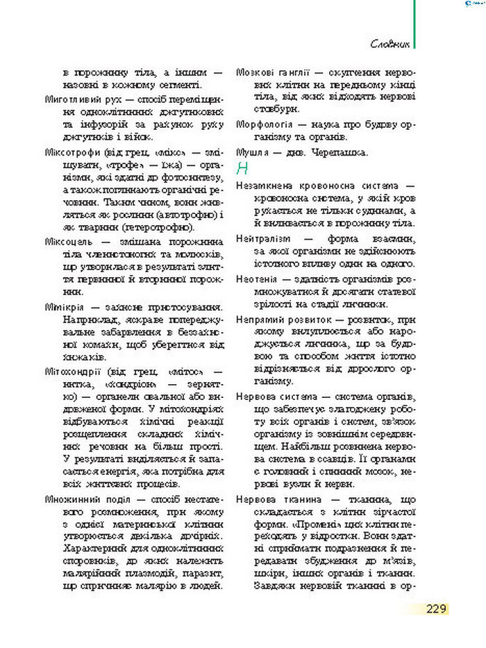 Підручник Біологія 7 клас Запорожець 2015
