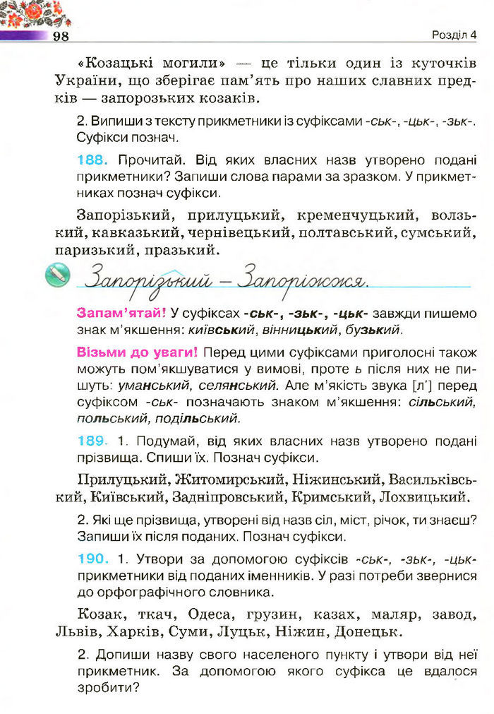 Підручник Українська мова 4 клас Вашуленко 2015