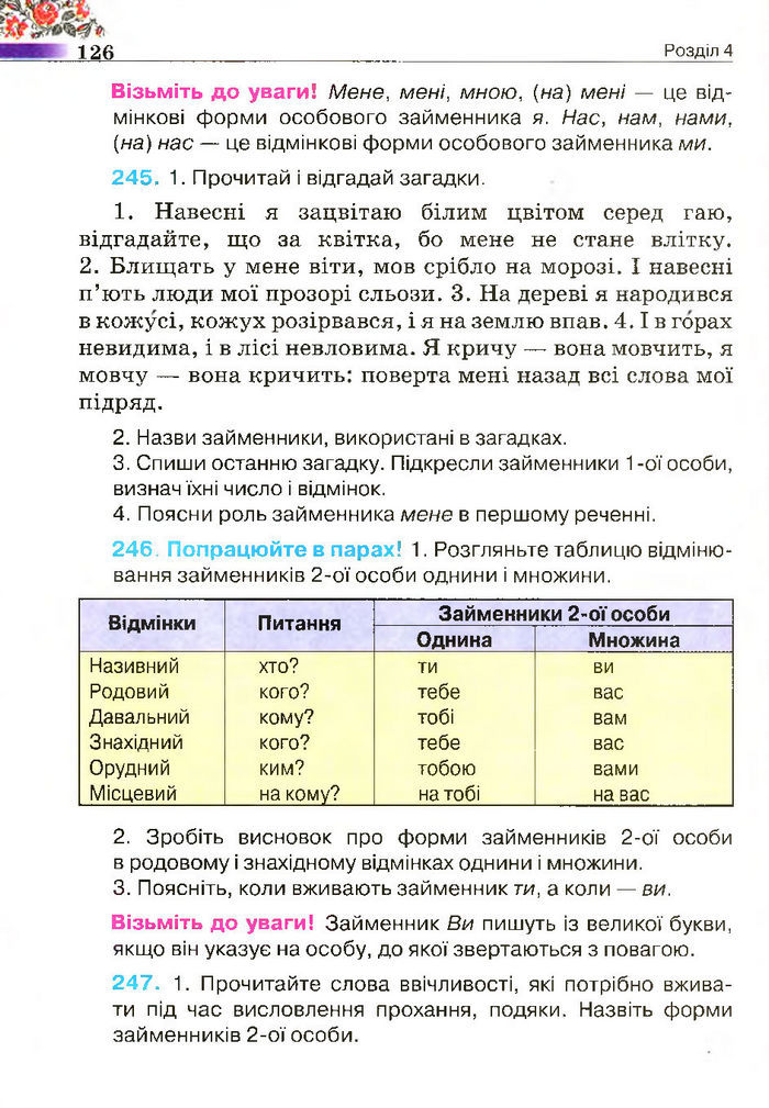 Підручник Українська мова 4 клас Вашуленко 2015
