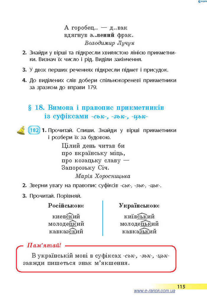 Підручник Українська мова 4 клас Коваленко 2015