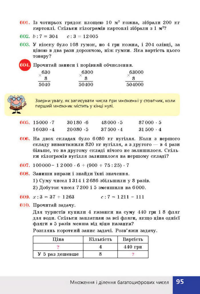 Підручник Математика 4 клас Листопад 2015